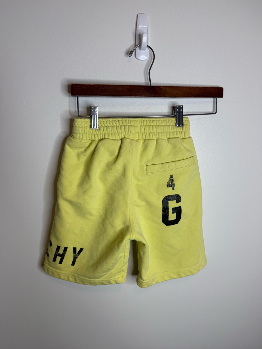 Givenchy boys Yellow Logo Drawstring Shorts size 8 - Picture 6 of 7